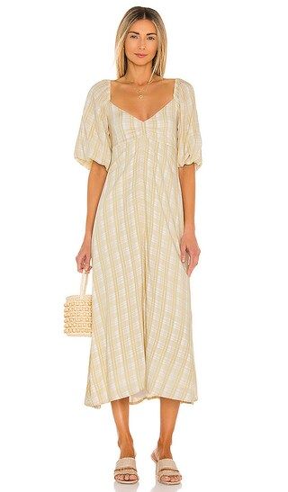 Imanie Midi Dress in Hamptons Check | Revolve Clothing (Global)