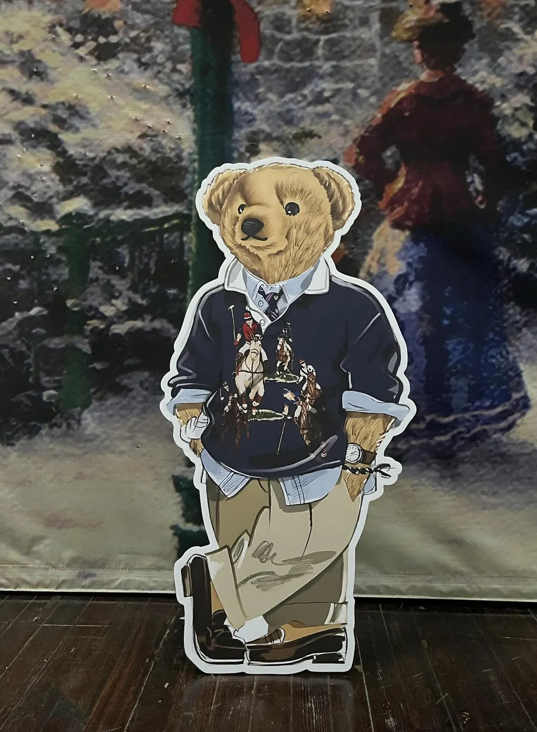 Preppy Teddy Bear Cutout | Large Vintage-style Bear Decor (physical) - Etsy | Etsy (US)