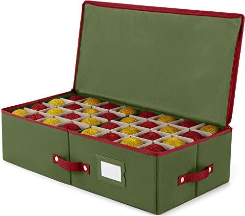 ZOBER Underbed Christmas Ornament Storage Box - Stores 64 3" Ornaments, With Dividers - Tear Proo... | Amazon (US)