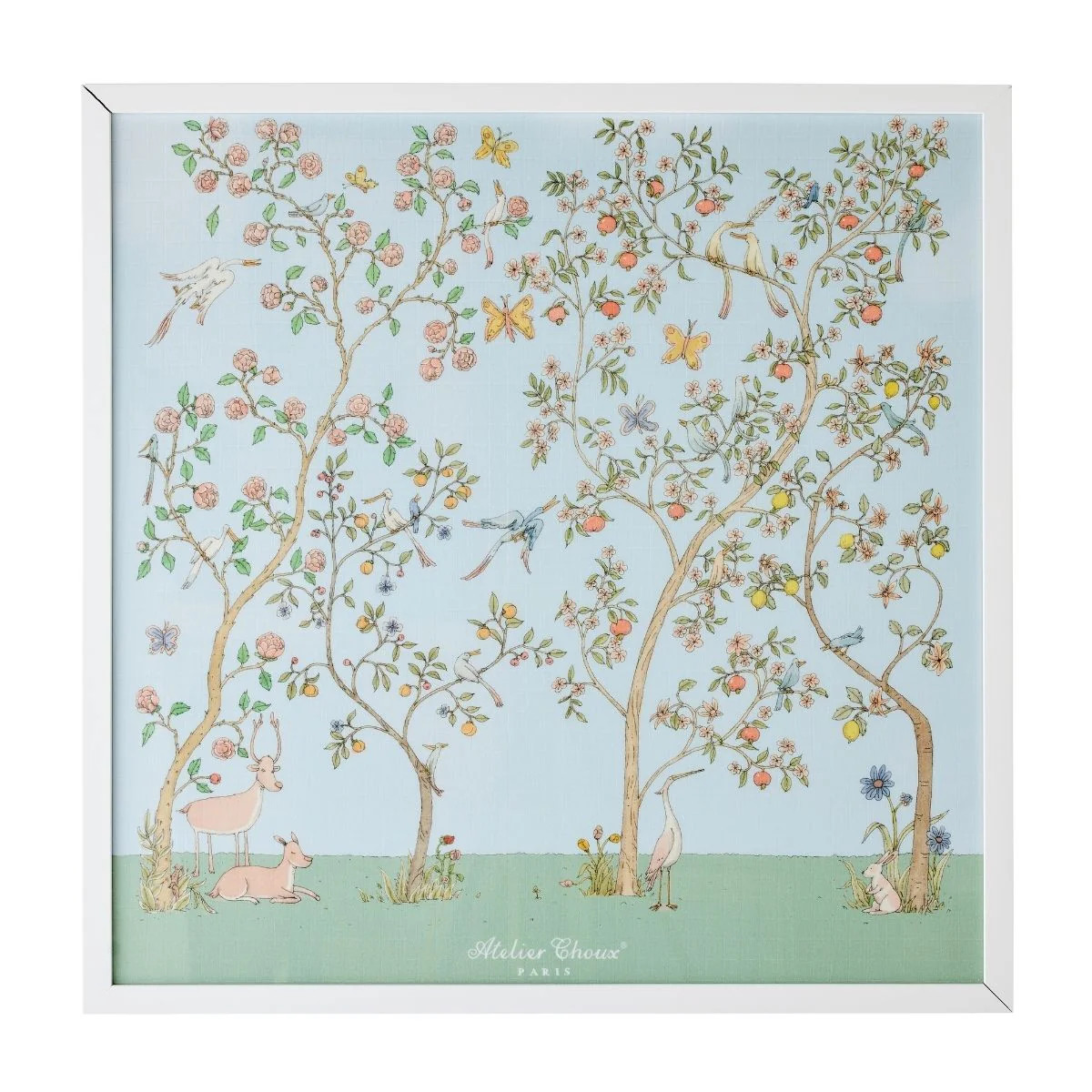 Framed Atelier Choux In Bloom in Blue | Caitlin Wilson Design