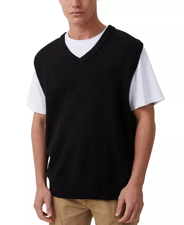 COTTON ON Men's Vintage-Like Knit Vest - Macy's | Macy's
