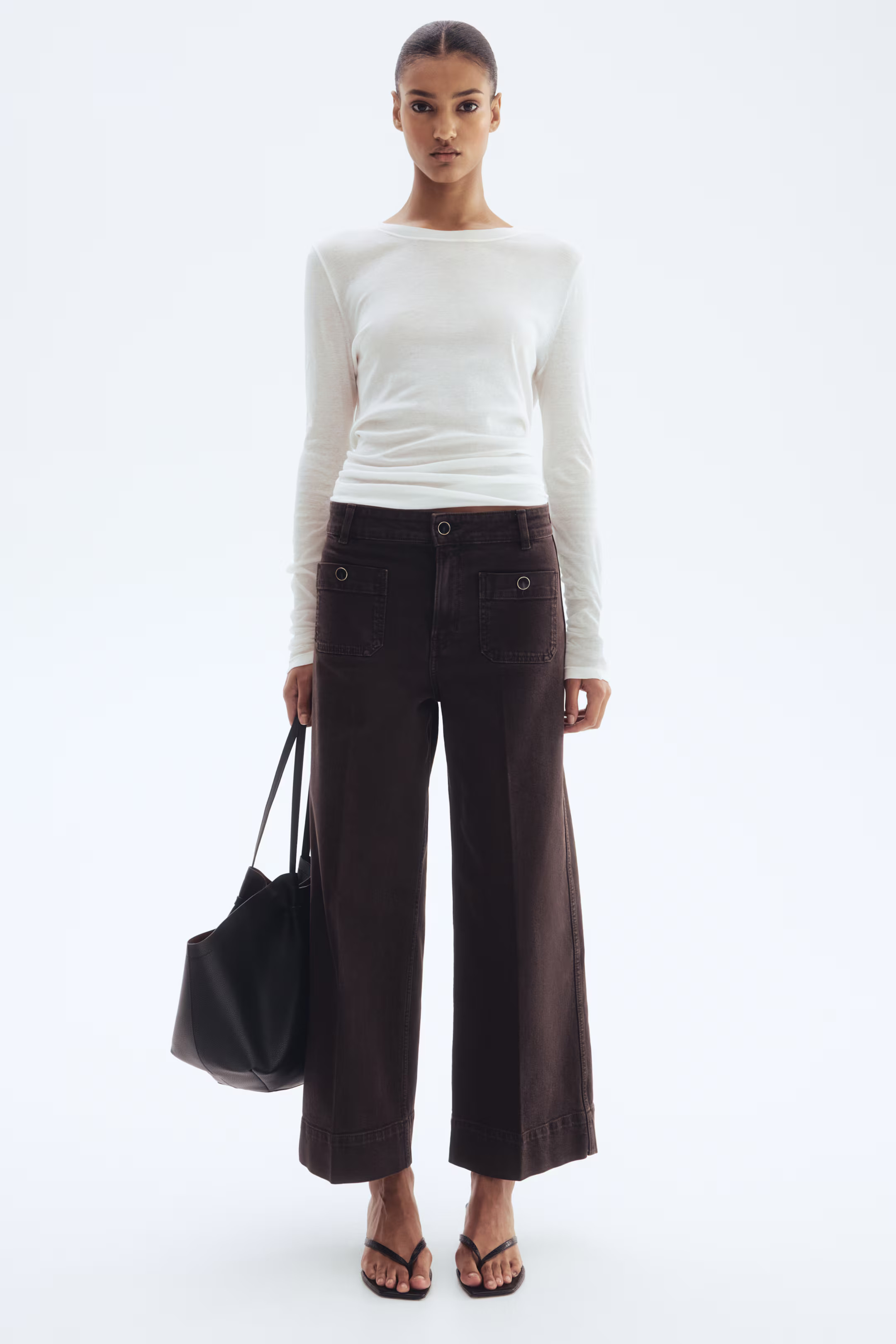 Wide High Ankle Jeans | H&M (US + CA)