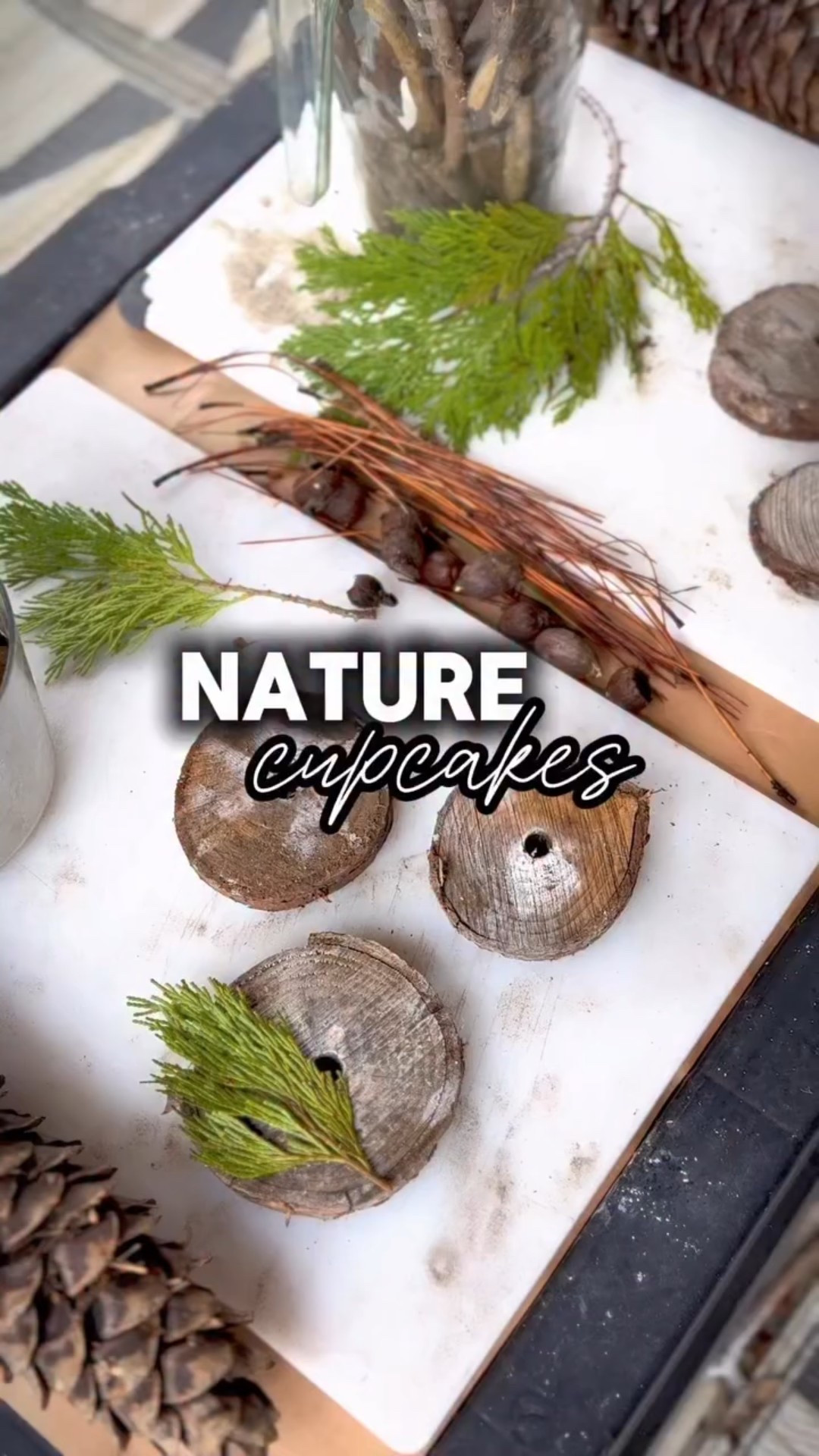 The “ingredients” are simple:
tree cookies from the tree lot, pine cones, pine needles, acorns we collected, and a little shaving cream.

But the why is bigger than what’s on the tray.

There’s no plan for the outcome.
No right way to do it.
No adult deciding when it’s “done.”

That’s where the learning lives.
Sensory input, fine motor work, focus, creativity, and problem solving — all happening because they’re curious, not because they were told to be.

Set out the materials.
Step back.
Trust what happens next.

#LTKSeasonal #LTKKids