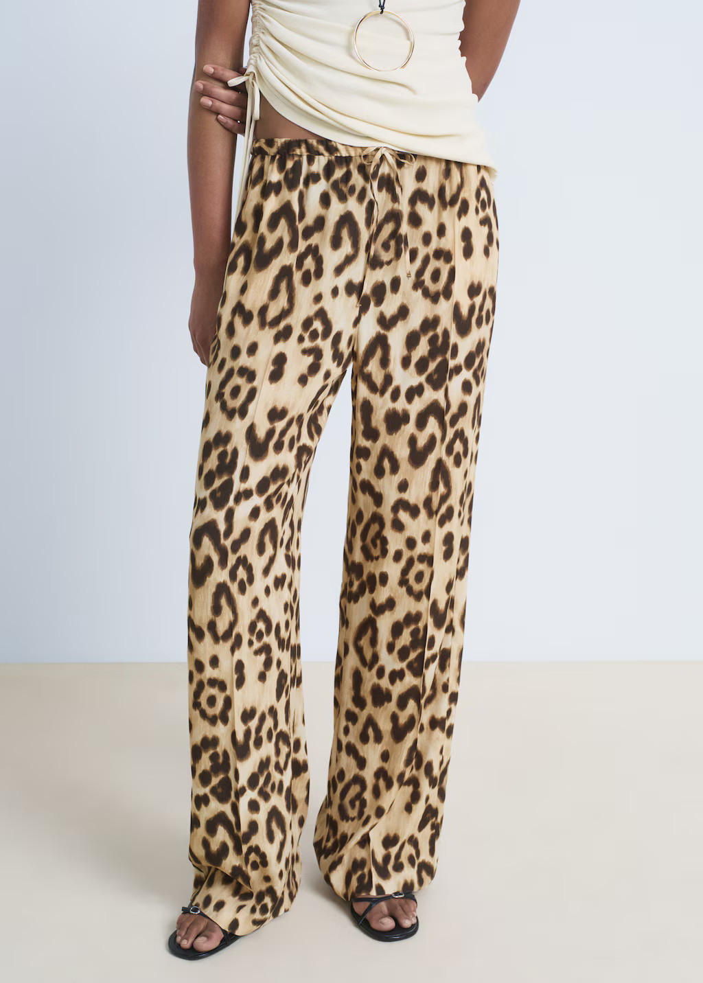 Fluid animal- print pants - Women | MANGO USA | Mango (US/MX/AU)