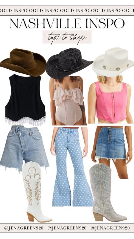 Nashville Outfit | Country Concert Inspo | Spring Outfit | Western Boots | Cowboy Hat | Flared Denim 

#LTKshoecrush #LTKstyletip #LTKunder100
