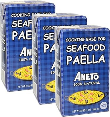 Paella Cooking Base for seafood paella. Imported from Spain. 33.38 oz Pack of 3 | Amazon (US)