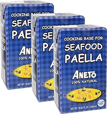 Paella Cooking Base for seafood paella. Imported from Spain. 33.38 oz Pack of 3 | Amazon (US)