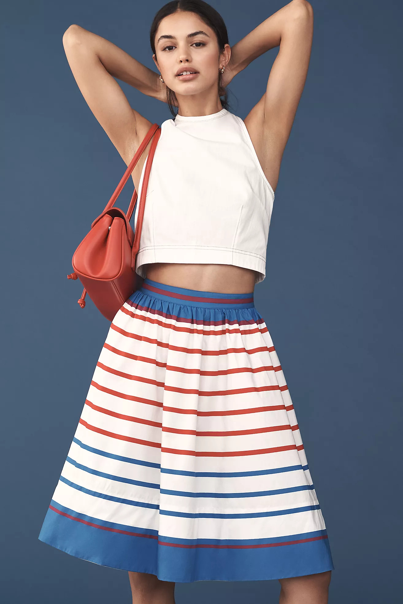 The Jacie Poplin Skirt by Maeve | Anthropologie (US)