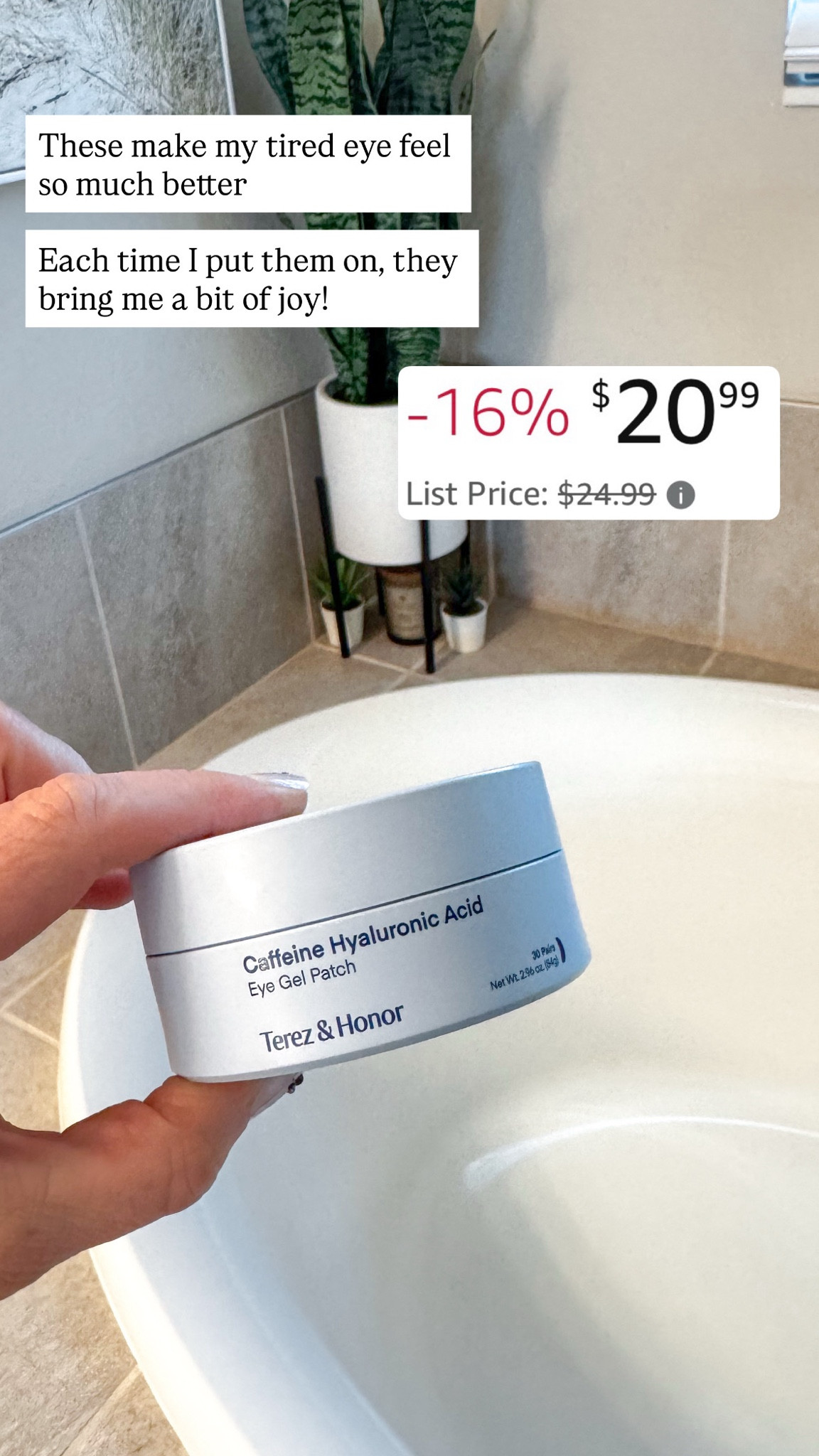My favorite eyepatches - they are gel, have caffeine in them, and feel wonderful on!

#LTKSaleAlert #LTKOver40 #LTKBeauty