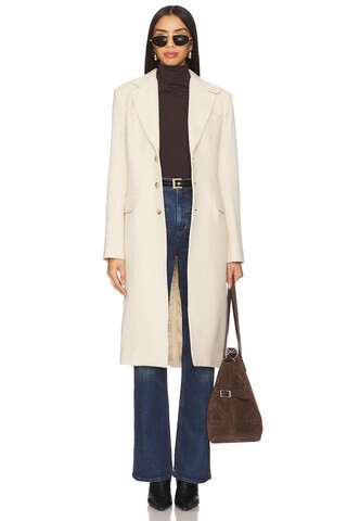 Herringbone Coat in Cream Multi | Revolve Clothing (Global)