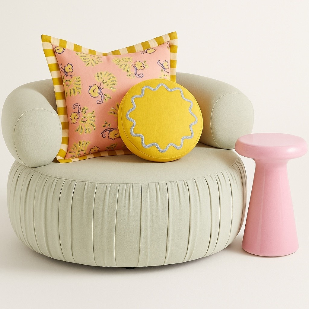 A little bit of AI fun for studio finds! Pillows and end table are not to exact scale so always double check against your furniture! 😉

#LTKStyleTip #LTKHome #LTKSaleAlert