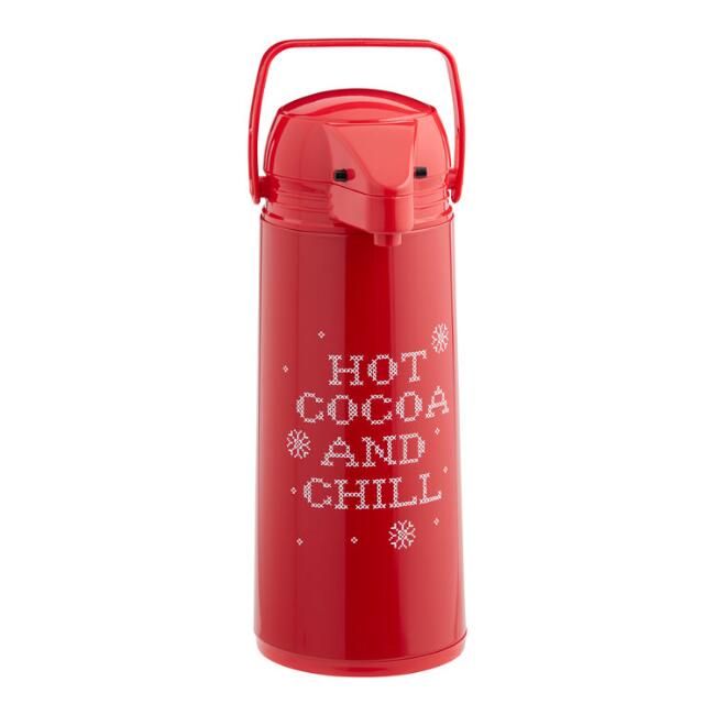 Red Hot Cocoa And Chill Insulated Vacuum Drink Dispenser | World Market