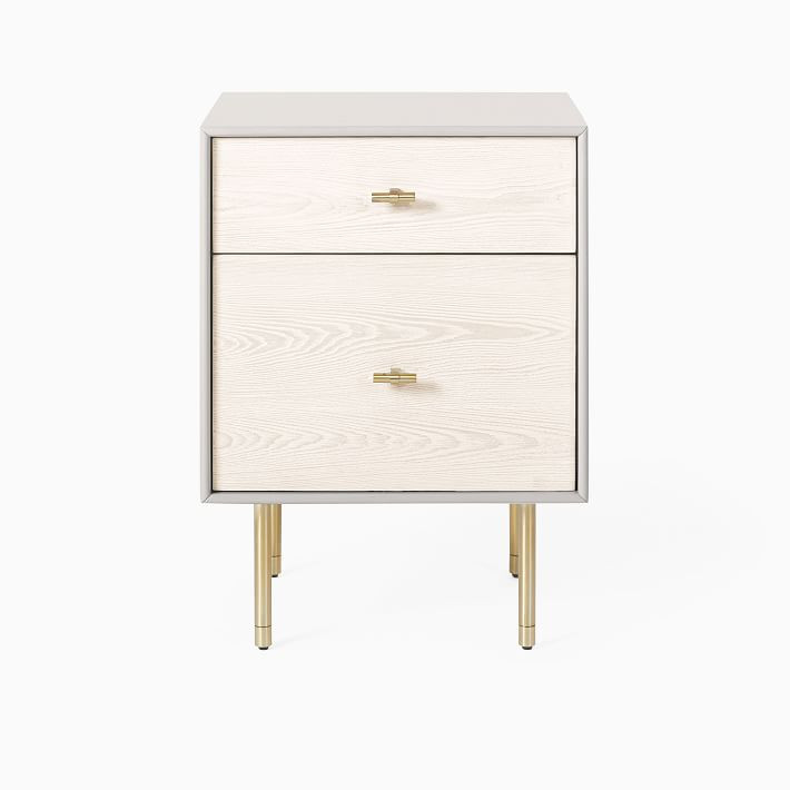 Modernist Wood & Lacquer Nightstand (19") - Winter Wood | West Elm (US)