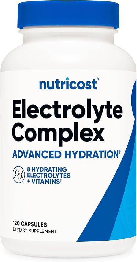 Nutricost Electrolyte Complex Advanced Hydration (120 Capsules) - 8 Hydrating Electrolytes & Vita... | Amazon (US)