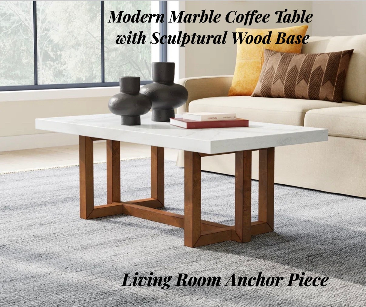 Modern Marble Coffee Table with Sculptural Wood Base 

This coffee table instantly caught my designer eye.

The combination of the warm wood base and marble top creates that perfect balance between modern structure and soft elegance.

Pieces like this anchor a living room without making the space feel heavy. The clean lines keep everything feeling calm, while the marble adds just enough luxury.

This is the kind of table that works beautifully with:
• neutral sofas
• layered textures
• sculptural decor pieces

If you’re trying to elevate a living room without overcomplicating it, a table like this does a lot of the work for you.

#homedecor
#styledbycharmed



#LTKU #LTKHome #LTKSaleAlert