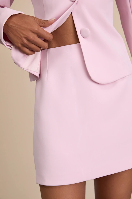 Eliana Light Pink High-Rise Mini Skirt | Lulus