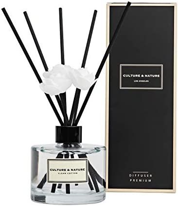 Amazon.com: CULTURE & NATURE Reed Diffuser 6.7oz ( 200ml ) Clean Cotton Scented Reed Diffuser Set... | Amazon (US)