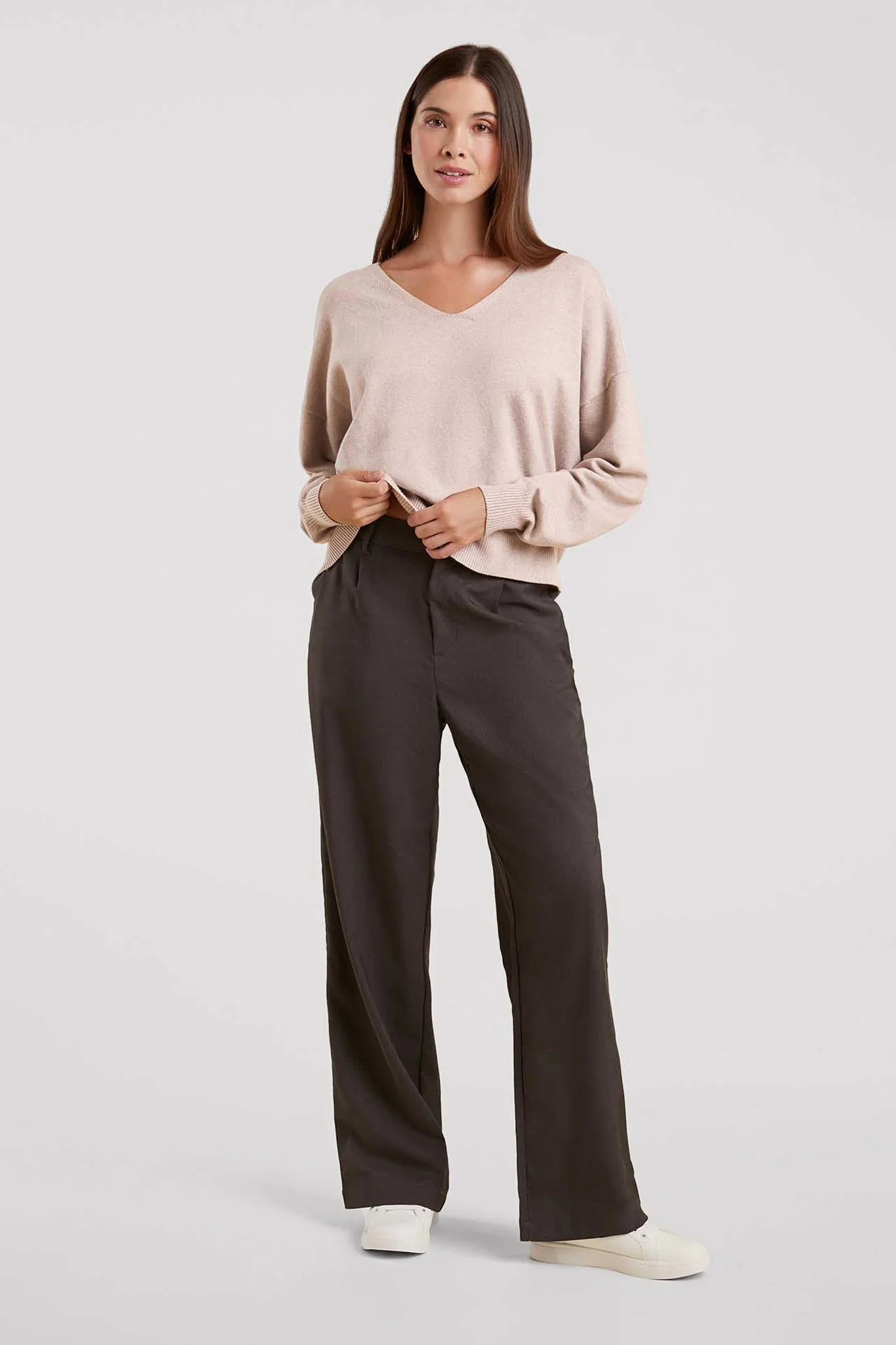 Luxe Knit V-Neck Sweater | Doe | Nuuds US