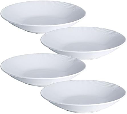 Y YHY 30 Ounces Porcelain Pasta Salad Bowls, 9.6 Inches White Serving Bowls Set, Wide and Shallow... | Amazon (US)