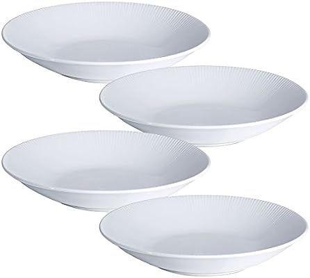 Y YHY 30 Ounces Porcelain Pasta Salad Bowls, 9.6 Inches White Serving Bowls Set, Wide and Shallow... | Amazon (US)