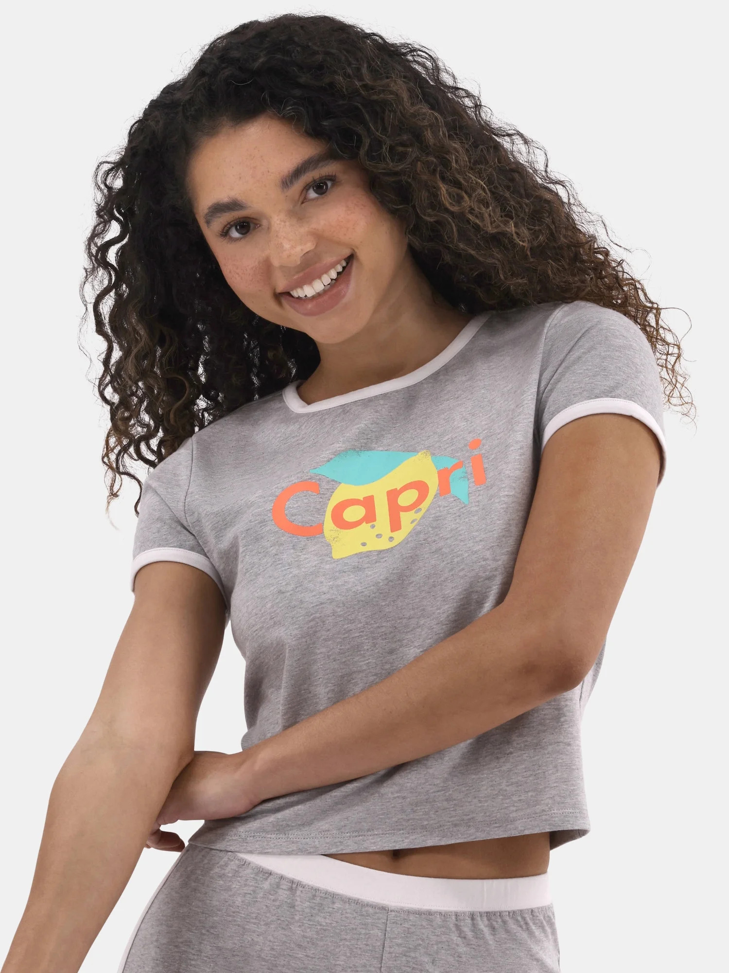 No Boundaries Tee and Shorts Sleep Set, 2-Piece, Women's | Walmart (US)