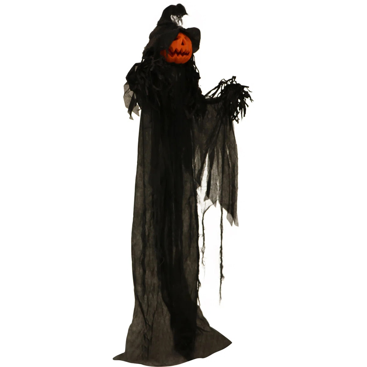 Haunted Hill Farm 72 In. Life-Size Scary Poseable Pumpkin Witch, Halloween Prop with Lights and S... | Wayfair North America