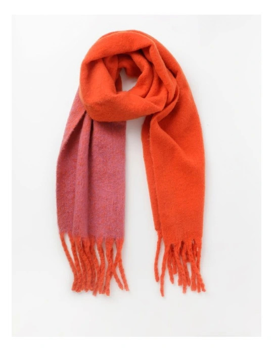 Block Colour Winter Scarf in Orange | Myer