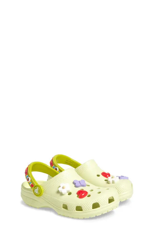 CROCS Kids' Classic Friendship Bracelet Clog with Jibbitz™ Shoe Charms in Frothy Green at Nordstrom, Size 12 M | Nordstrom