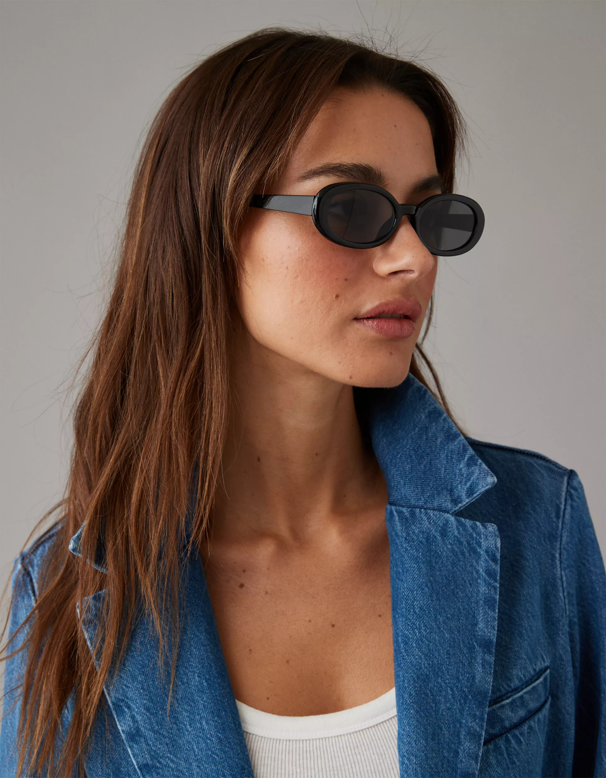 AEO Black Oval Sunglasses | American Eagle Outfitters (US & CA)