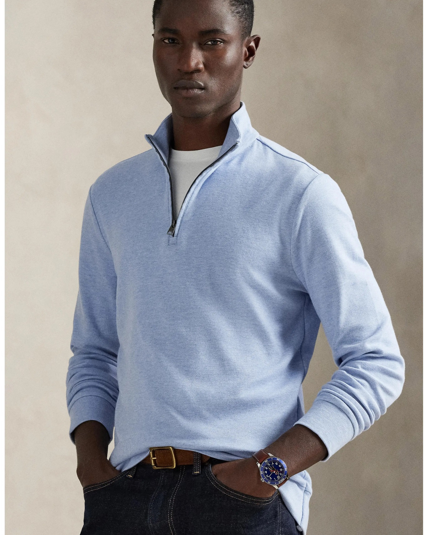 Textured Double Knit Quarter Zip Pullover

#LTKOver40 #LTKMidsize #LTKActive