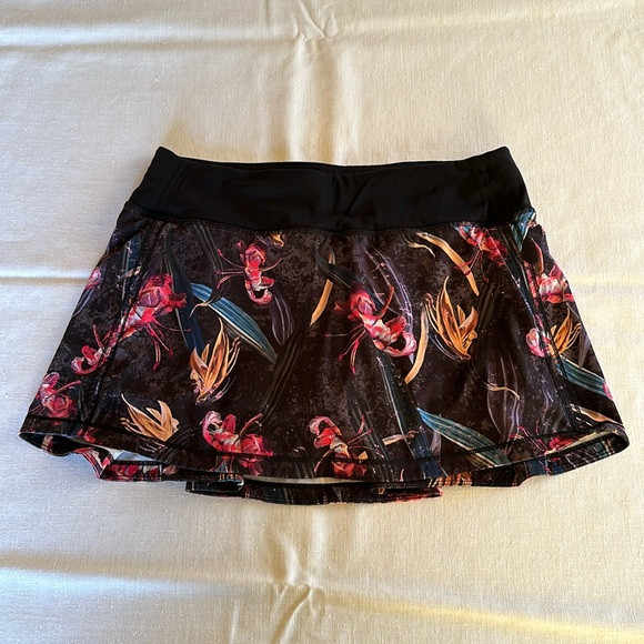 Lululemon Pace Rival Mid-Rise Skirt Veiled Floral Black Multi 4 | Poshmark