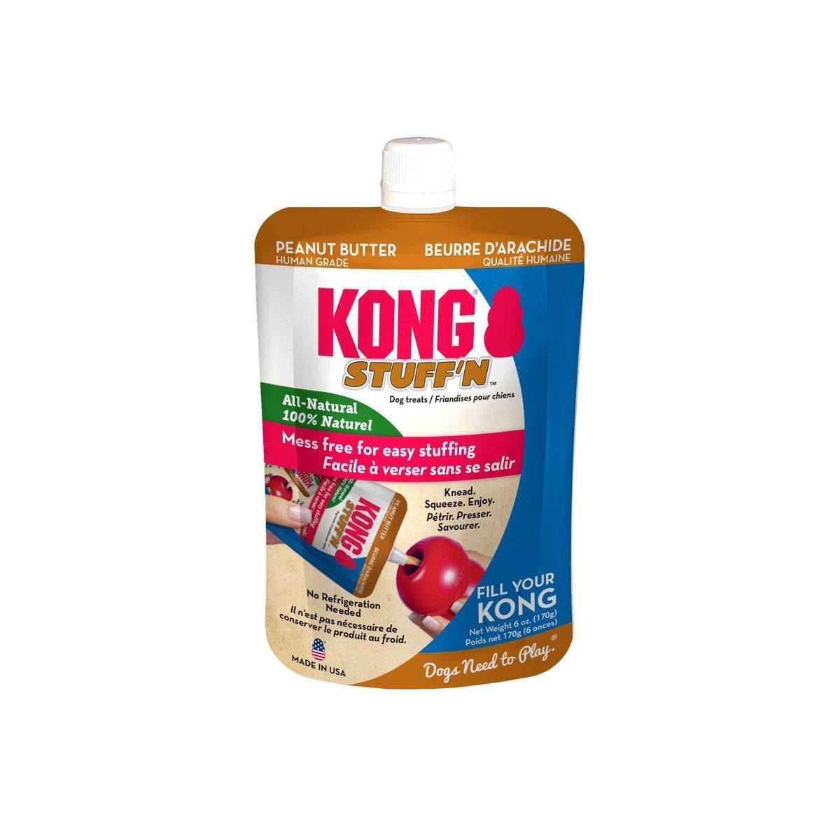 KONG Stuff'n All-Natural Peanut Butter for Dogs - 6oz | Target