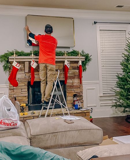 It’s beginning to look a lot like Christmas… and a house people actually live in so excited for my mirror above the mantel 

#LTKfamily #LTKhome #LTKHoliday