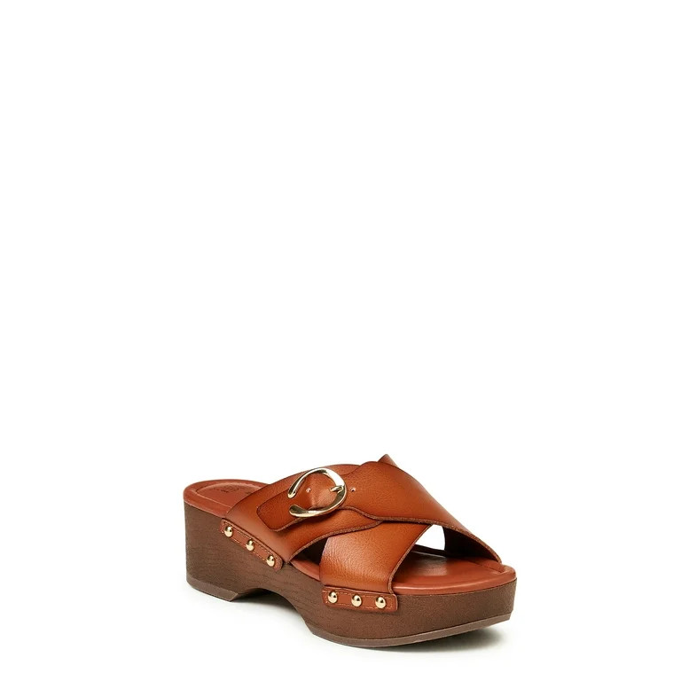 Time and Tru Women's Crossband Clog Sandals | Walmart (US)