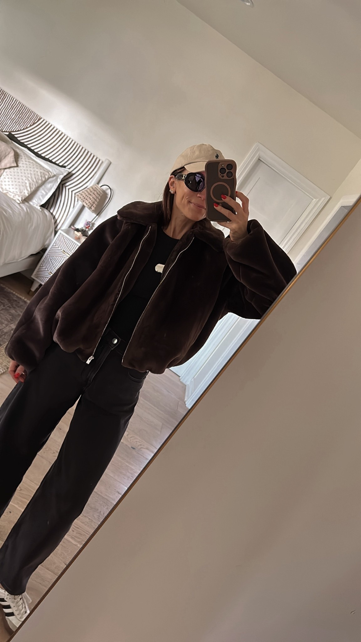 Today’s outfit 
Mixing and matching for a wardrobe base and then wearing this cozy faux fur bomber jacket 

#LTKPetite #LTKOver40