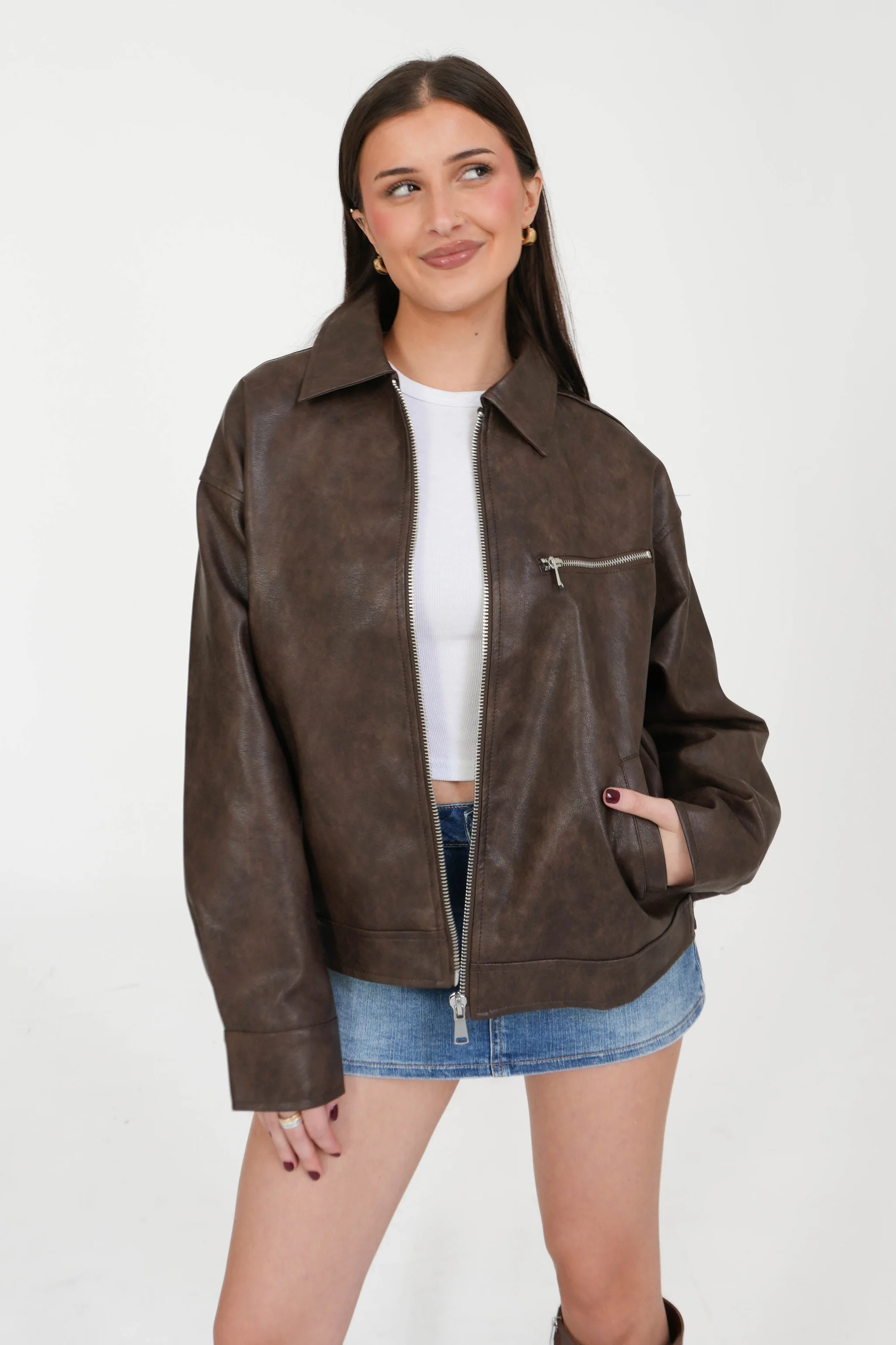 Pippa Jacket in Brown | Grey Bandit