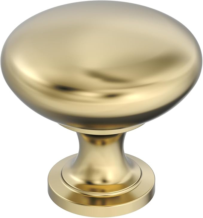 Amerock | Cabinet Knob | Polished Brass | 1-1/4 inch (32 mm) Diameter | Edona | 1 Pack | Drawer K... | Amazon (US)