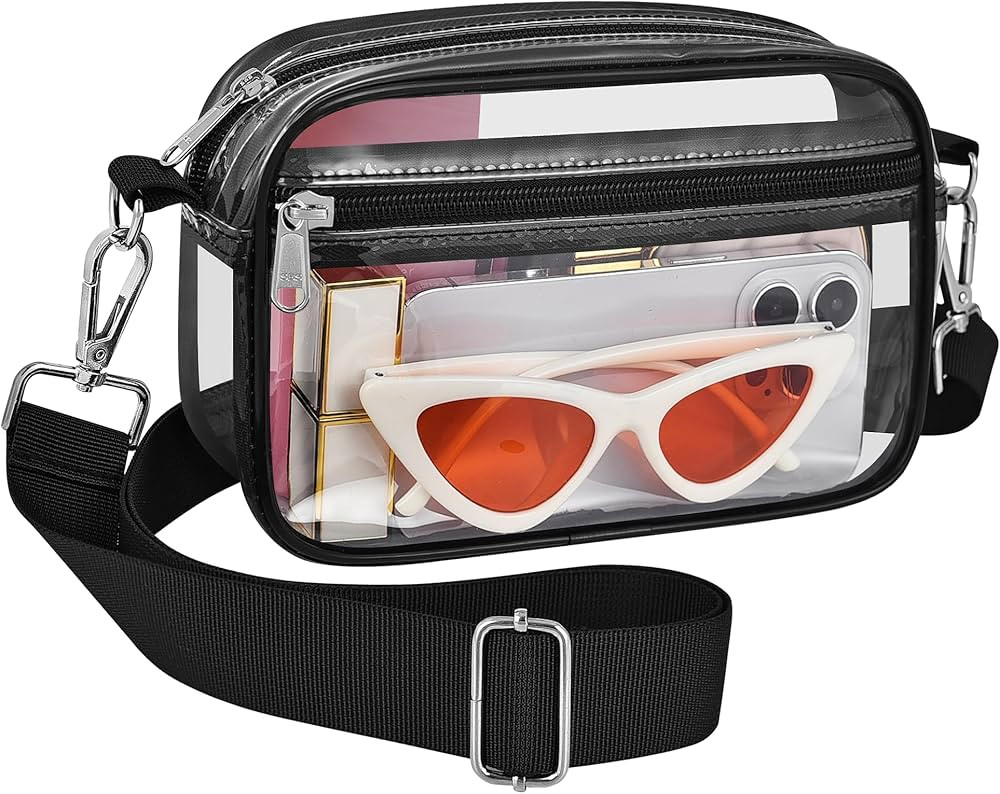 Bagenius Clear Bag for Stadium Events Clear Messenger Bag Clear Purse for Concert and Sport Event... | Amazon (US)