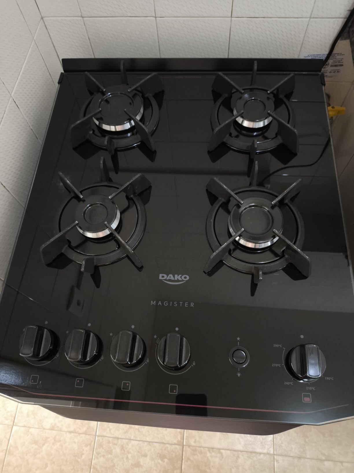Fogão 4 bocas Dako Magister Style com Mesa de Vidro e Mega Chama - Bivolt | Amazon (BR)