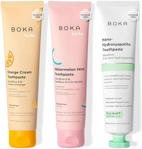 Boka Kids Toothpaste - Fluoride Free Nano Hydroxyapatite Toothpaste | Kids Oral Care - Orange Cre... | Amazon (US)