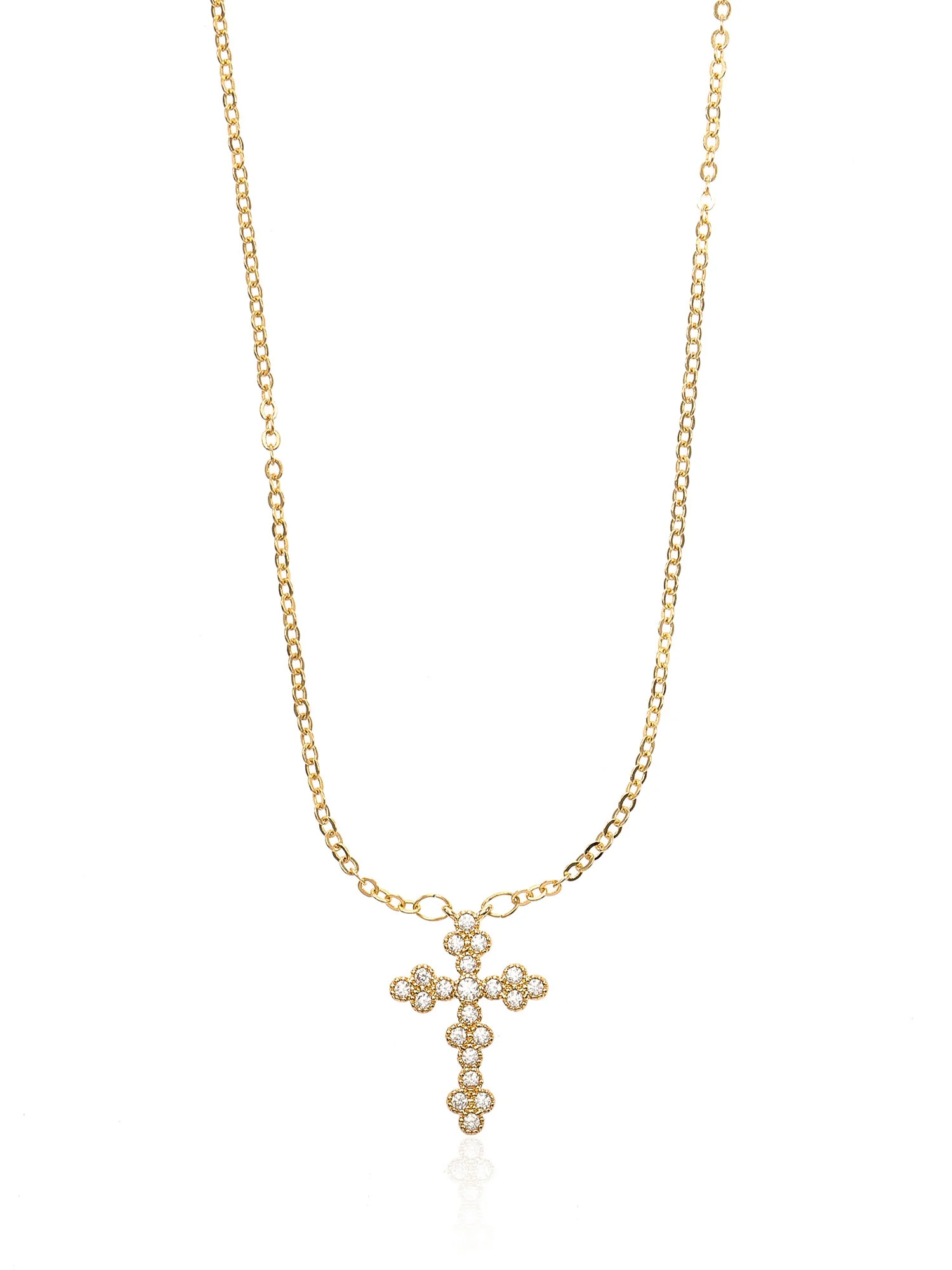 Time And Tru Gold Tone Cross Necklace | Walmart (US)
