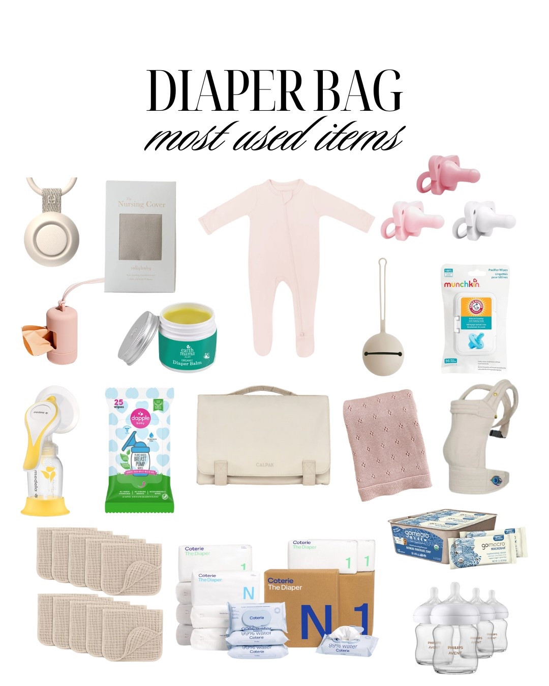 Diaper Bag: Most used Items 🩰🤍

#LTKBaby #LTKItBag