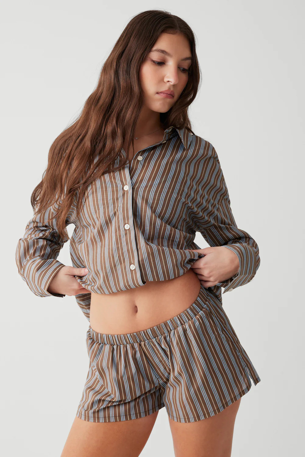 Farmhouse Striped Mini Short | Frankies Bikinis