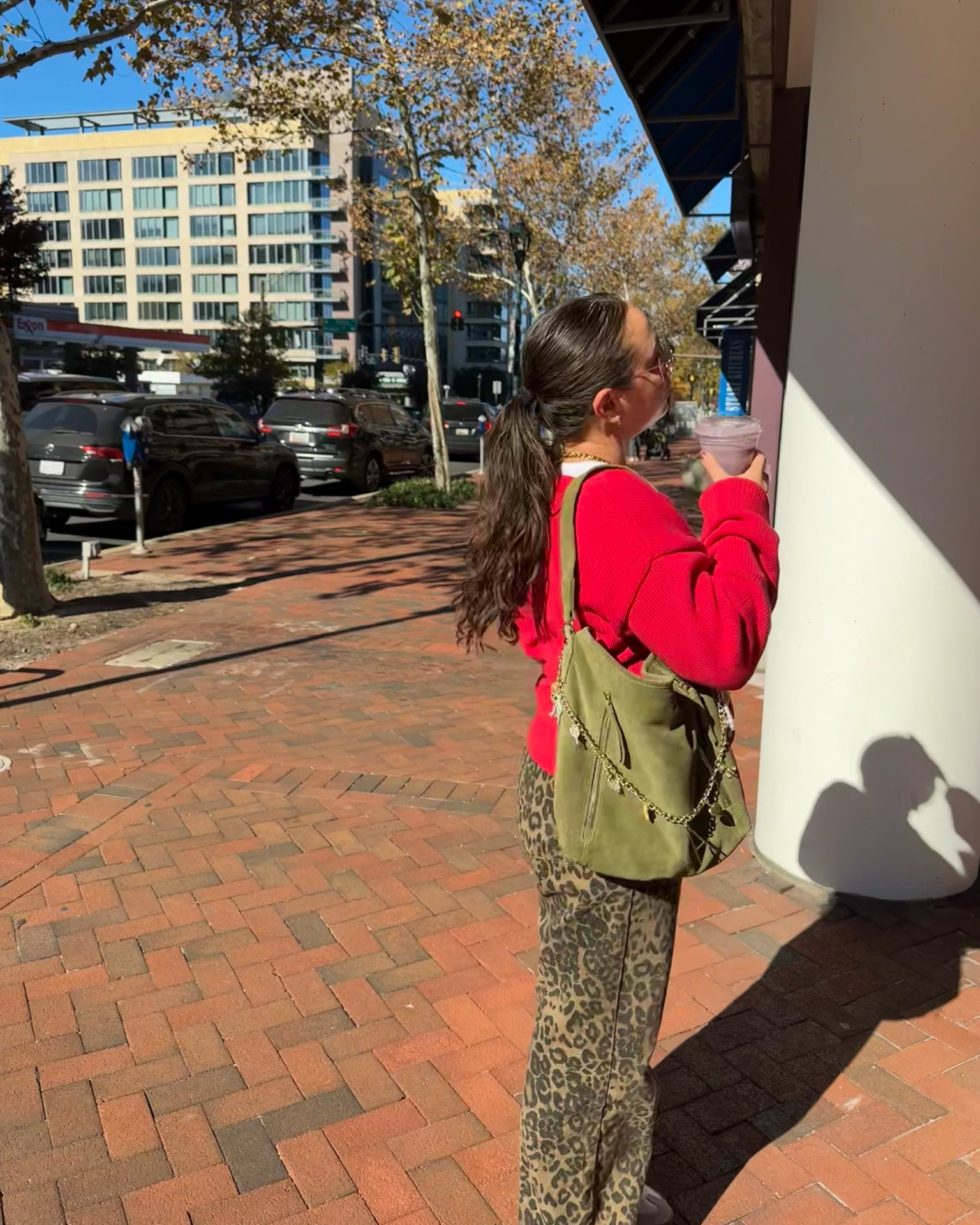 Leopard jeans and a red cardigan 

#LTKMidsize #LTKStyleTip #LTKFindsUnder50