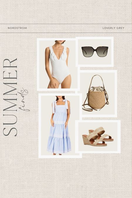 Nordstrom summer finds. This tiered maxi dress and wedge sandals are perfect for a summer brunch look. Loverly Grey, Nordstrom 

#LTKSeasonal #LTKStyleTip #LTKBeauty