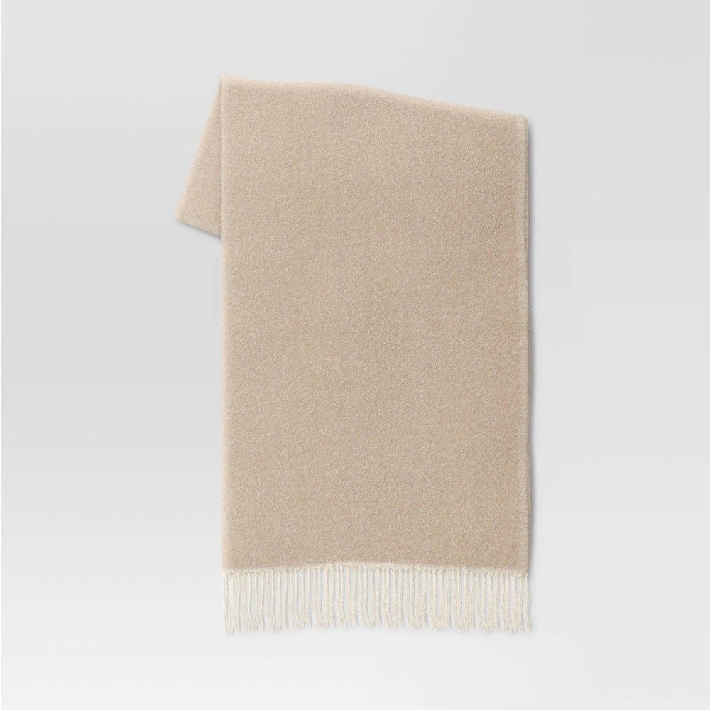 60"x50" Faux Mohair Throw Blanket Neutral - Threshold™ | Target