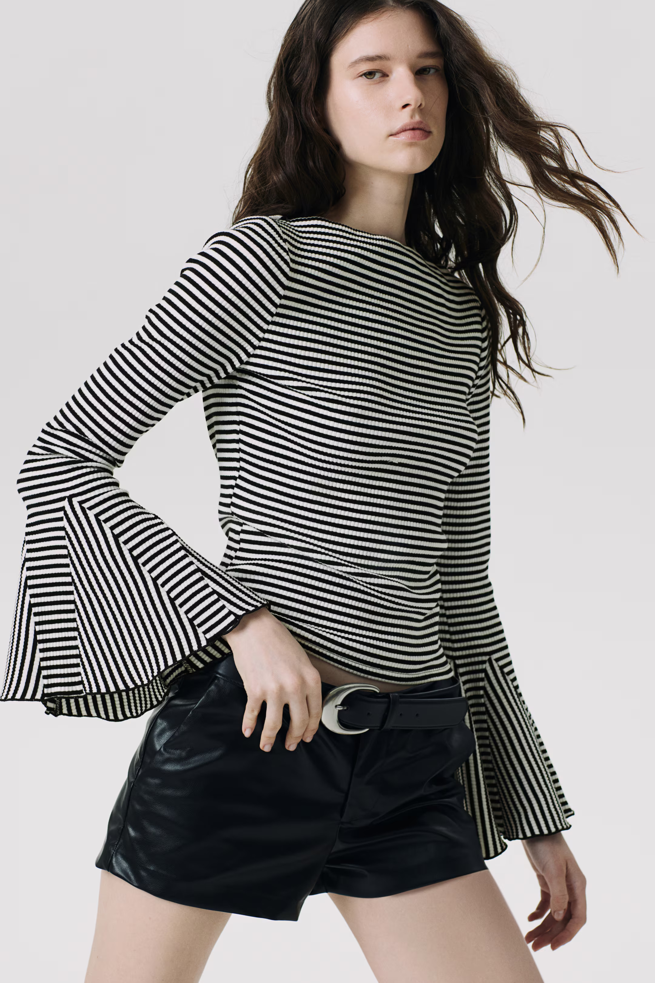 Trumpet Sleeve Rib Top | H&M (AU)