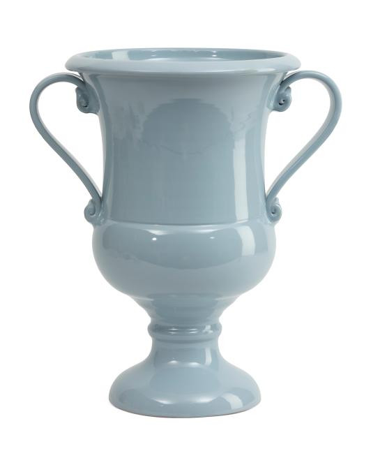 Handmade In Italy 19.75in Two Handle Urn Ceramic Planter | TJ Maxx