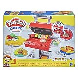 Play-Doh Kitchen Creations Grill 'n Stamp Playset for Kids 3 Years and Up with 6 Non-Toxic Modeling Compound Colors and 7 Barbecue Toy Accessories | Amazon (US)