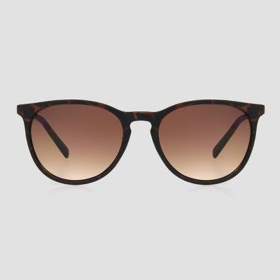 Women's Tortoise Shell Print Plastic Round Sunglasses - Universal Thread™ Brown | Target